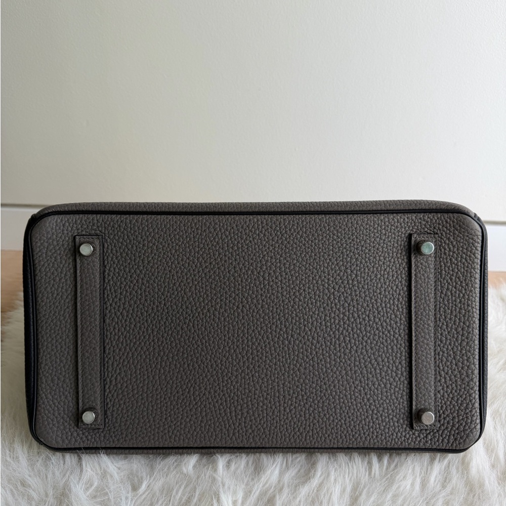 Hermès B35 Togo Two-Tone Etain Black Birkin - Picture 9 of 11